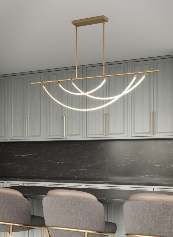 Alora Lighting Aryas Series LP317448VB LED Linear Pendant/Chandelier - Image 3