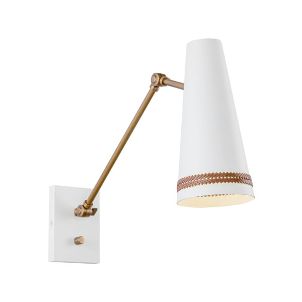 Alora Lighting Brickell Series WV342105MWHL Swing-Arm Wall Sconce