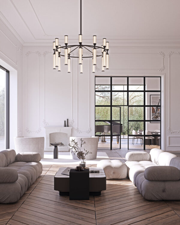 Alora Lighting Edwin Series CH348038UBFR LED Chandelier - Image 4