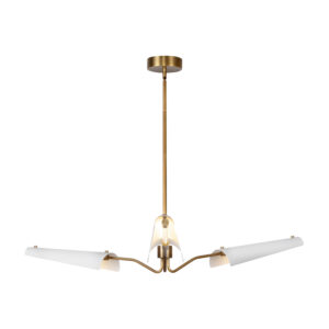 Alora Lighting Osorio Series CH347346MWVB LED Convertible Semi-Flush/Chandelier