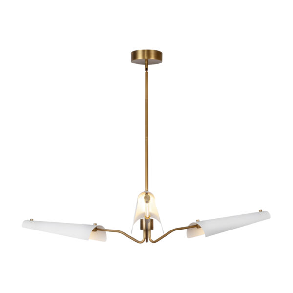 Alora Lighting Osorio Series CH347346MWVB LED Convertible Semi-Flush/Chandelier
