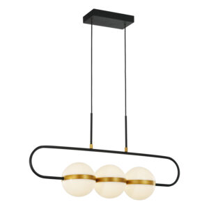Alora Lighting Tagliato Series LP302003MBBG LED Linear Pendant/Chandelier