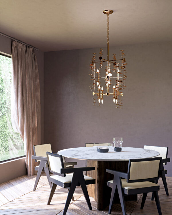 Alora Lighting Yukari Series CH340041PB Chandelier - Image 3