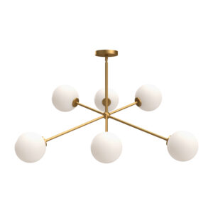 Alora Mood Lighting Cassia Series CH549640AGOP Convertable Semi-Flush/Chandelier