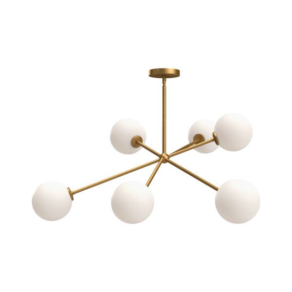 Alora Mood Lighting Cassia Series CH549640AGOP Convertable Semi-Flush/Chandelier - Image 2