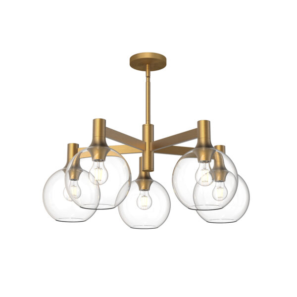 Alora Mood Lighting Castilla Series CH506129AGCL Convertable Semi-Flush/Chandelier