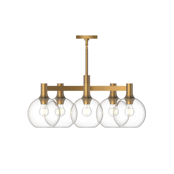 Alora Mood Lighting Castilla Series CH506129AGCL Convertable Semi-Flush/Chandelier - Image 2