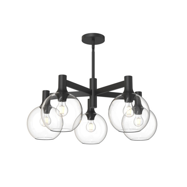 Alora Mood Lighting Castilla Series CH506129MBCL Convertable Semi-Flush/Chandelier