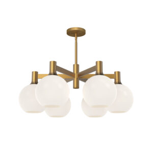 Alora Mood Lighting Castilla Series CH506230AGOP Convertable Semi-Flush/Chandelier