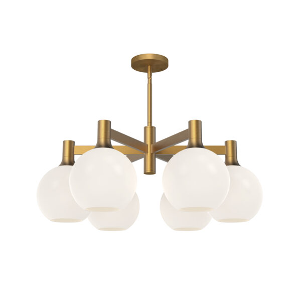 Alora Mood Lighting Castilla Series CH506230AGOP Convertable Semi-Flush/Chandelier