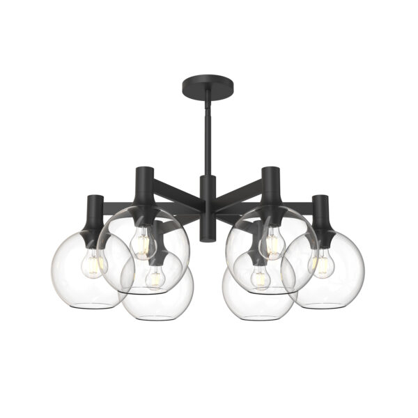 Alora Mood Lighting Castilla Series CH506230MBCL Convertable Semi-Flush/Chandelier