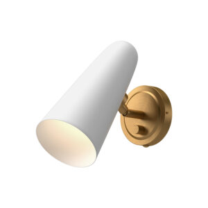 Alora Mood Lighting Daniel Series WV578805WHAG Adjustable Wall Sconce
