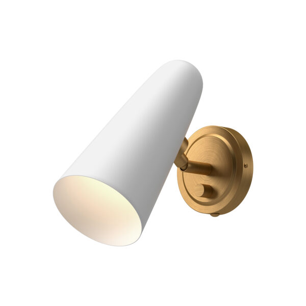 Alora Mood Lighting Daniel Series WV578805WHAG Adjustable Wall Sconce