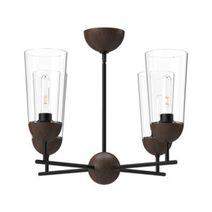 Alora Mood Lighting Emil Series CH542324MBWT Convertable Semi-Flush/Chandelier