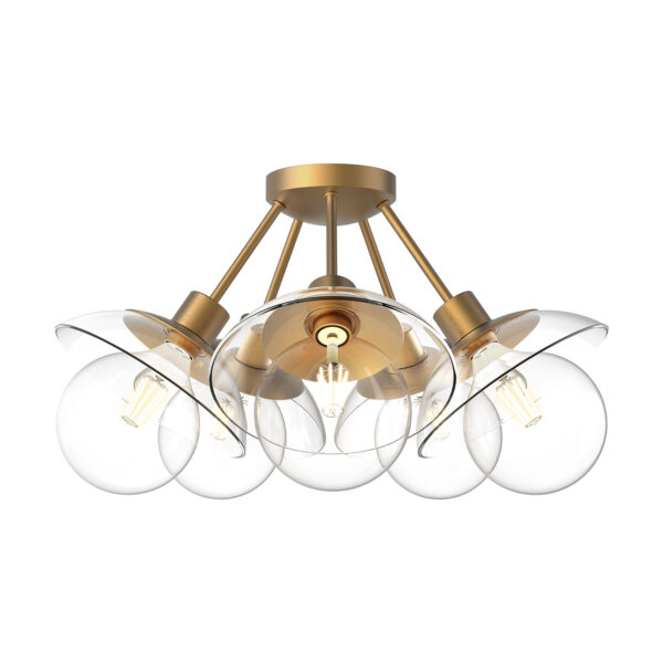 Alora Mood Lighting Francesca Series SF517220AGCL Semi-Flush