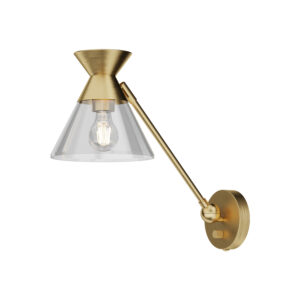 Alora Mood Lighting Mauer Series WV521008BGCL Swing-Arm Wall Lamp