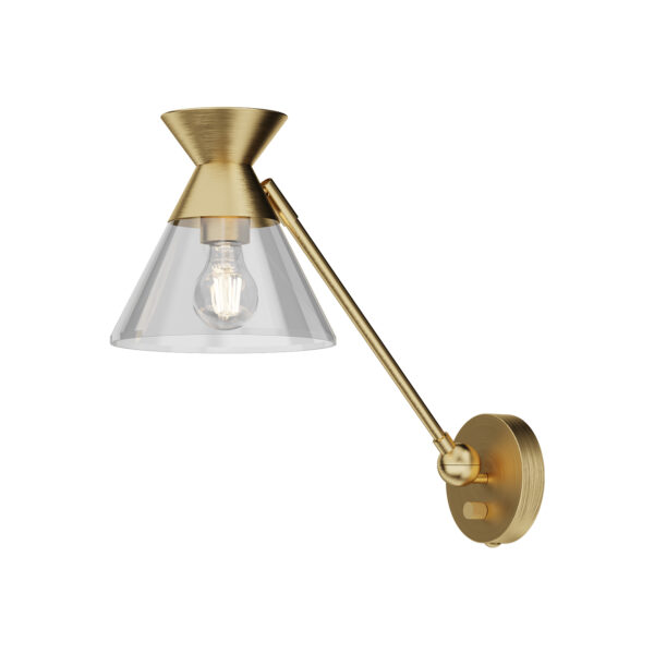 Alora Mood Lighting Mauer Series WV521008BGCL Swing-Arm Wall Lamp