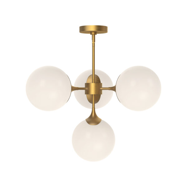 Alora Mood Lighting Nouveau Series CH505426AGOP Convertible Semi-Flush/Chandelier