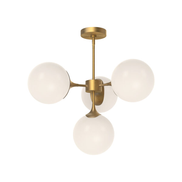 Alora Mood Lighting Nouveau Series CH505426AGOP Convertible Semi-Flush/Chandelier - Image 2