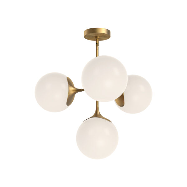 Alora Mood Lighting Nouveau Series CH505426AGOP Convertible Semi-Flush/Chandelier - Image 3