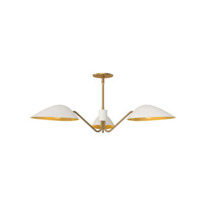 Alora Mood Lighting Oscar Series PD550336WHAG Convertible Semi-Flush/Chandelier
