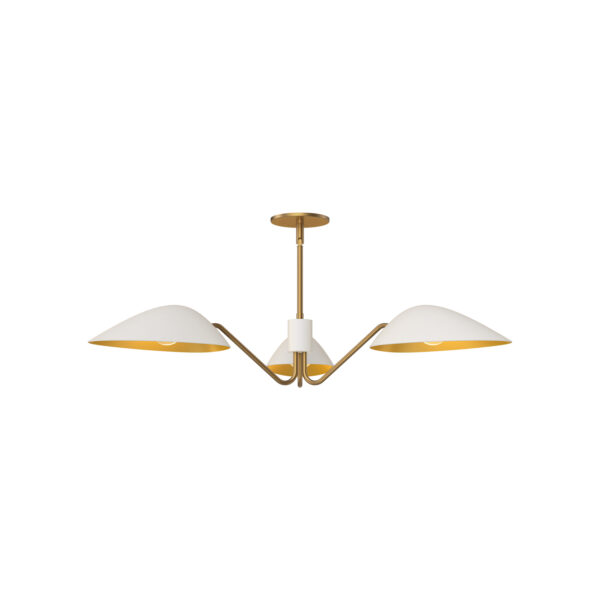 Alora Mood Lighting Oscar Series PD550336WHAG Convertible Semi-Flush/Chandelier