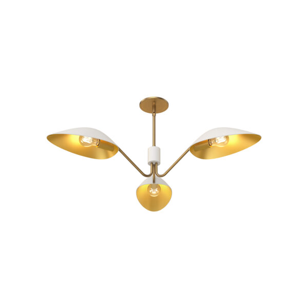 Alora Mood Lighting Oscar Series PD550336WHAG Convertible Semi-Flush/Chandelier - Image 2
