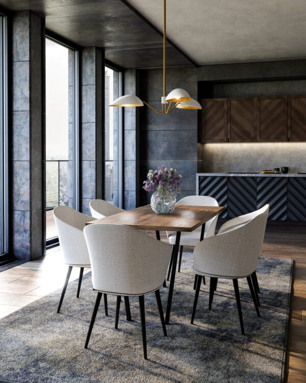 Alora Mood Lighting Oscar Series PD550336WHAG Convertible Semi-Flush/Chandelier - Image 3