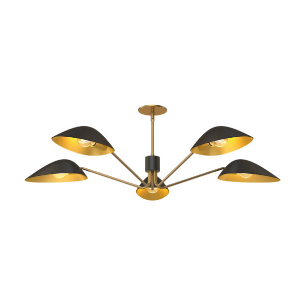 Alora Mood Lighting Oscar Series PD550545MBAG Convertible Semi-Flush/Chandelier - Image 2