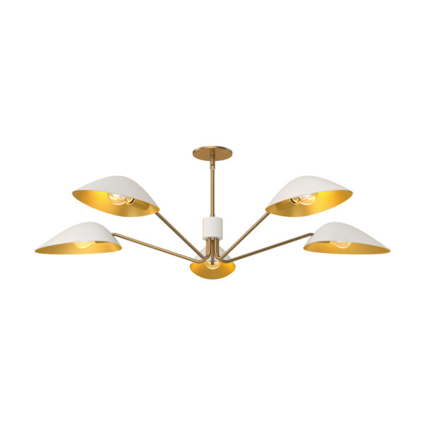 Alora Mood Lighting Oscar Series PD550545WHAG Convertible Semi-Flush/Chandelier - Image 2