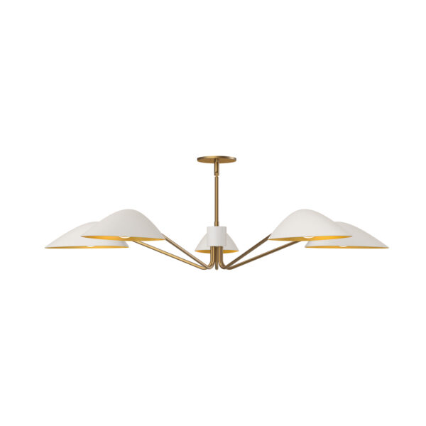 Alora Mood Lighting Oscar Series PD550545WHAG Convertible Semi-Flush/Chandelier - Image 3