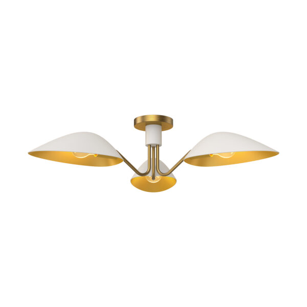 Alora Mood Lighting Oscar Series SF550332WHAG Semi-Flush - Image 2