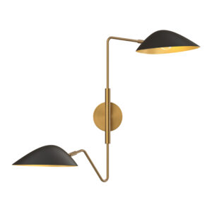 Alora Mood Lighting Oscar Series WV550224MBAG Wall Sconce