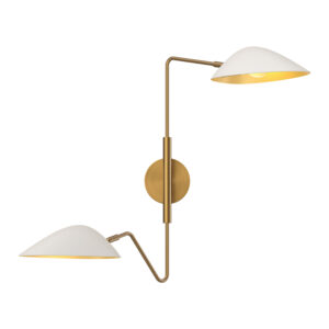 Alora Mood Lighting Oscar Series WV550224WHAG Wall Sconce