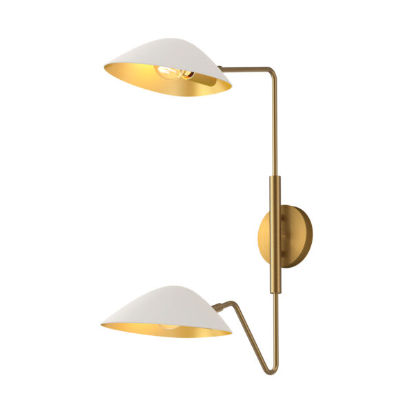 Alora Mood Lighting Oscar Series WV550224WHAG Wall Sconce - Image 2