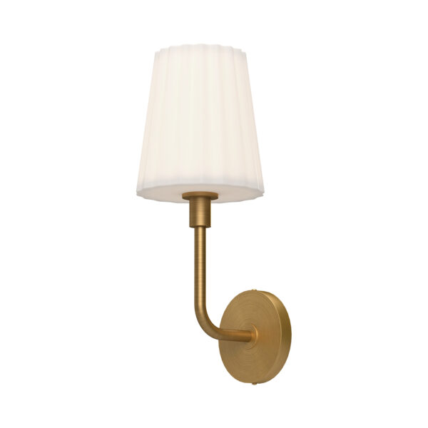Alora Mood Lighting Plisse Series WV628107AGOP Wall Sconce