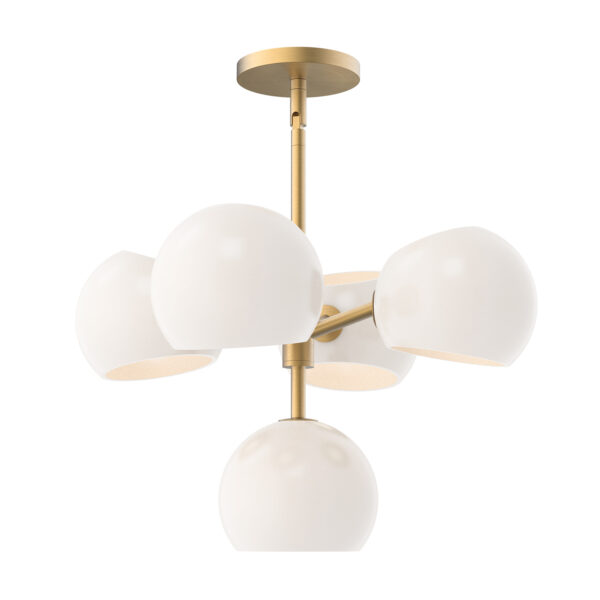 Alora Mood Lighting Wllow Series CH548518BGOP Convertible Semi-Flush/Mini-Chandelier