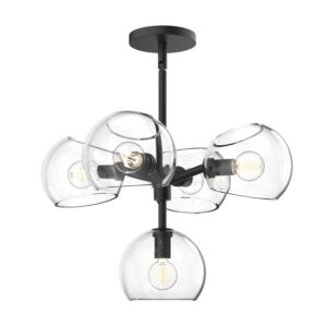 Alora Mood Lighting Wllow Series CH548518MBCL Convertible Semi-Flush/Mini-Chandelier