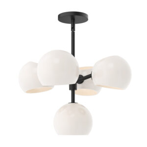 Alora Mood Lighting Wllow Series CH548518MBOP Convertible Semi-Flush/Mini-Chandelier