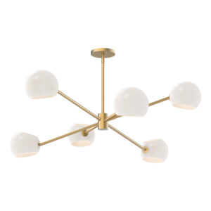 Alora Mood Lighting Wllow Series CH548637BGOP Convertible Semi-Flush/Mini-Chandelier
