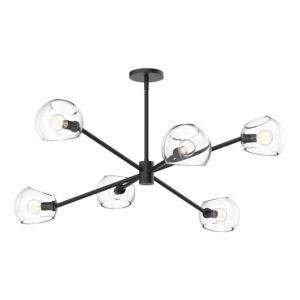 Alora Mood Lighting Wllow Series CH548637MBCL Convertible Semi-Flush/Mini-Chandelier