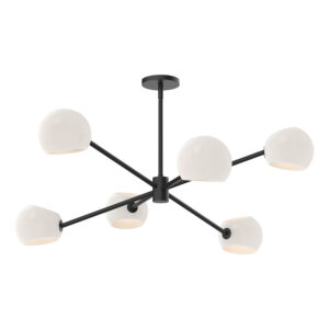 Alora Mood Lighting Wllow Series CH548637MBOP Convertible Semi-Flush/Mini-Chandelier
